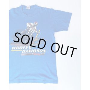 画像: 1987HARLEY DAVIDSON RACING VTG T-SHIRT BLUE M