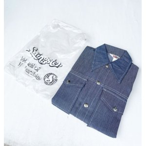 画像: CHAMPION SPARK PLUG OFFICIAL VTG DENIM SHIRT XS