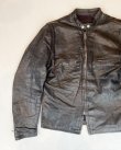 画像2: 60s BROOKS LEATHER VTG SINGLE RIDER'S JACKET BLACK 