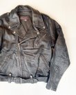 画像1: 70s BROOKS LEATHER VTG DOUBLE RIDER'S JACKET BLACK 42