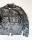 画像1: 60s BROOKS LEATHER VTG SINGLE RIDER'S JACKET BLACK 