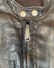 画像4: 60s BROOKS LEATHER VTG SINGLE RIDER'S JACKET BLACK 