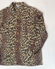 画像1: 50s CALI FAME LEOPARD VTG RAYON LONG SLEEVE SHIRT M