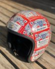 画像1: 70s BUDWEISER PRO TEC VTG PATTERNED ALL OVER JET HELMET 59cm