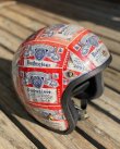 画像2: 70s BUDWEISER PRO TEC VTG PATTERNED ALL OVER JET HELMET 59cm