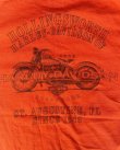 画像3: 2005 HARLEY DAVIDSON HOLLINGSWORTH VTG POCKET T-SHIRT ORANGE M