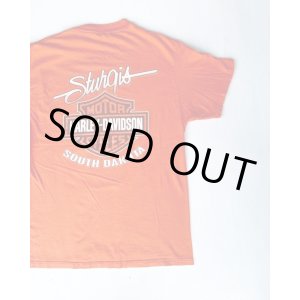 画像: HARLEY DAVIDSON STURGIS SOUTH DAKOTA VTG T-SHIRT ORANGE M