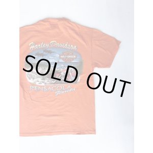 画像: 2002 HARLEY DAVIDSON PENSACOLA VTG POCKET T-SHIRT ORANGE M