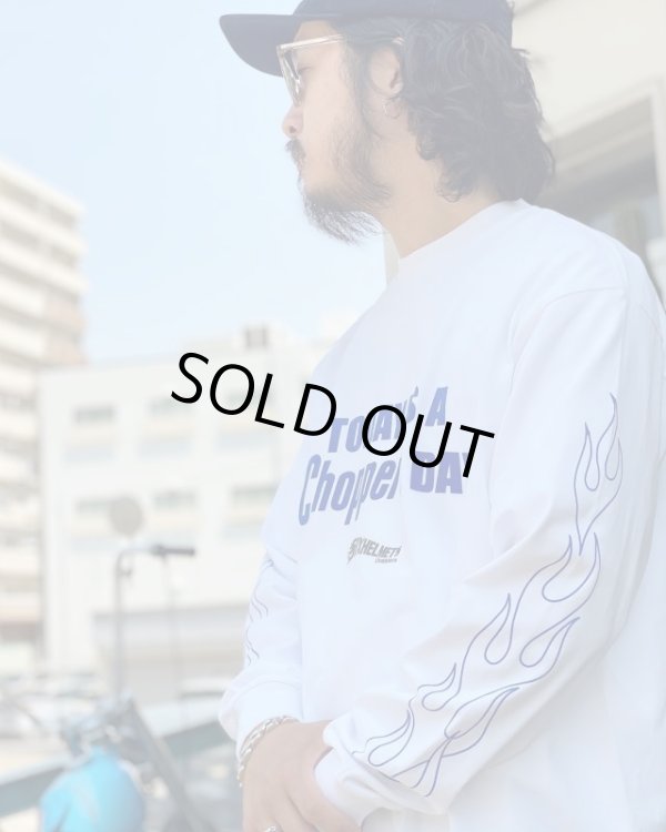 画像2: SIXHELMETS “TODAY IS A CHOPPERS DAY” L/S T-SHIRT WHITE