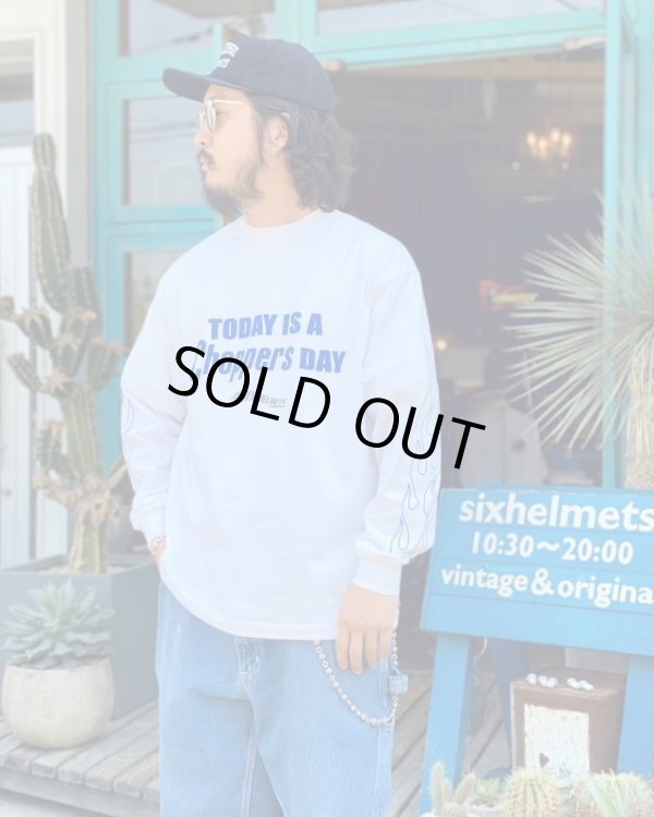 画像1: SIXHELMETS “TODAY IS A CHOPPERS DAY” L/S T-SHIRT WHITE