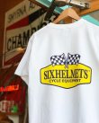 画像1: SIXHELMETS CYCLE EQUIPMENT CHECKER FLAG T-SHIRT WHITE