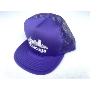 画像: NOS 90s CHICAGO SOUVENIR TRUCKER CAP PURPLE 