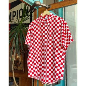 画像: 70s TOM SAWYER VTG CHECKER SHIRT WHITE×RED XL