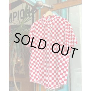 画像: 70s TOM SAWYER VTG CHECKER SHIRT WHITE×RED XL