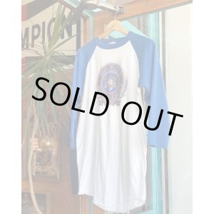 画像: 80s PABST EXTRA LIGHT BEER VTG THREE QUARTER SLEEVE T-SHIRT BLUE×WHITE XL