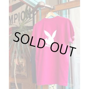 画像: 70s PLAYBOY RABBIT HEAD DESIGN VTG POCKER T-SHIRT PINK L