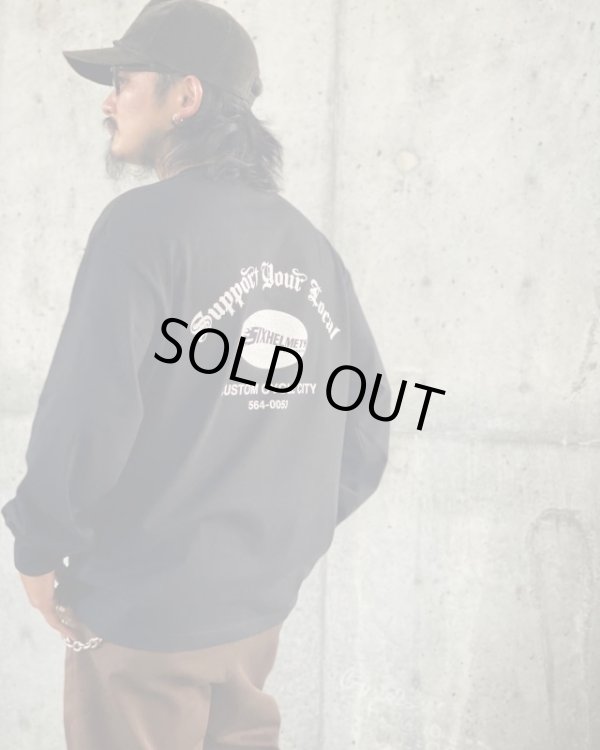 画像1: SIXHELMETS CHOPPERS “SUPPORT YOUR LOCAL” L/S T-SHIRT BLACK