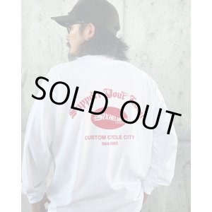画像: SIXHELMETS CHOPPERS “SUPPORT YOUR LOCAL” L/S T-SHIRT WHITE