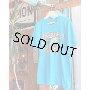 画像: 80s HARLEY DAVIDSON TOO TOUGH TO DIE VTG T-SHIRT TURQUOISE BLUE L