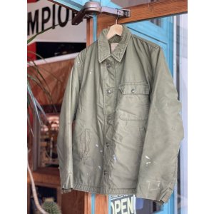 画像: 80s USN A-2 DECK JACKET KHAKI GREEN  