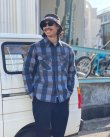 画像7: THE GOOD QUILTING PRINTED FLANNEL SHIRT NAVY