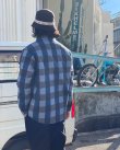 画像8: THE GOOD QUILTING PRINTED FLANNEL SHIRT NAVY