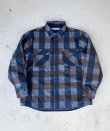 画像2: THE GOOD QUILTING PRINTED FLANNEL SHIRT NAVY