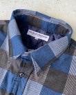 画像4: THE GOOD QUILTING PRINTED FLANNEL SHIRT NAVY