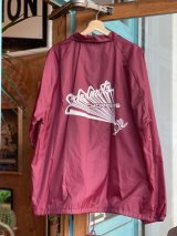 画像: SIXHELMETS CHOPPERS DRAWN BY HOODOOMAN VTG COACH JACKET WINE RED XL