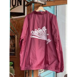 画像: SIXHELMETS CHOPPERS DRAWN BY HOODOOMAN VTG COACH JACKET WINE RED XL