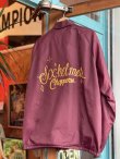 画像1: SIXHELMETS CHOPPERS LOGO DRAWN BY BOULEVARD FEVER ART VTG COACH JACKET WINE RED L