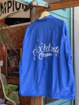 画像: SIXHELMETS CHOPPERS LOGO DRAWN BY BOULEVARD FEVER ART VTG COACH JACKET BLUE XL