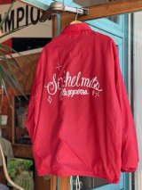 画像: SIXHELMETS CHOPPERS LOGO DRAWN BY BOULEVARD FEVER ART VTG COACH JACKET RED L