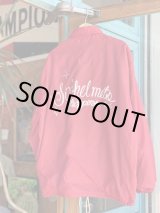 画像: SIXHELMETS CHOPPERS LOGO DRAWN BY BOULEVARD FEVER ART VTG COACH JACKET RED L