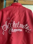 画像3: SIXHELMETS CHOPPERS LOGO DRAWN BY BOULEVARD FEVER ART VTG COACH JACKET RED 