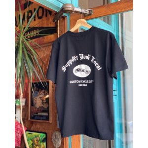 画像: SIXHELMETS CHOPPERS “SUPPORT YOUR LOCAL” T-SHIRT BLACK