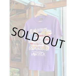 画像: 1996 HARLEY DAVIDSON RIDE TREE STURGIS S.D. VTG T-SHIRT PURPLE  