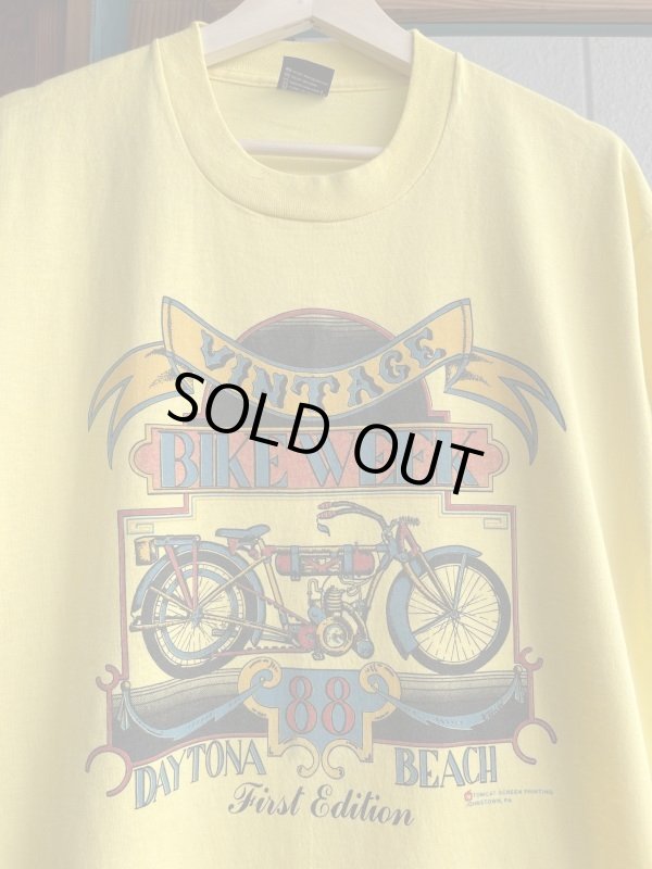 画像3: 1988 HARLEY DAVIDSON DAYTONA BEACH BIKE WEEK VTG T-SHIRT LIGHT YELLOW XL