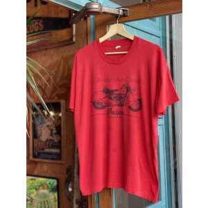 画像: INDIAN AN AMERICAN CLASSIC VTG T-SHIRT RED XL