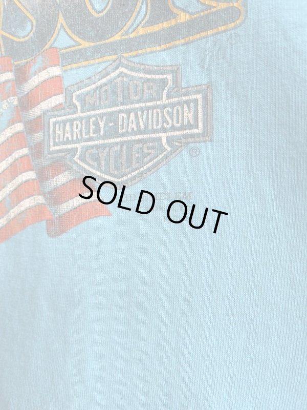 画像5: 1990 HARLEY DAVIDSON OFFICIAL VTG T-SHIRT TURQUOISE BLUE  L