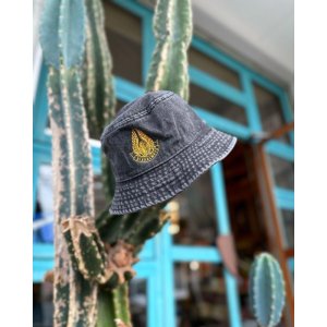 画像: SIXHELMETS FLYING WHEEL BUCKET HAT BLACK DENIM