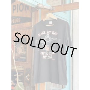 画像: 80s HARLEY DAVIDSON“MAKE MY DAY TRY TO STEAL MY BIKE” SOUTHERN CYCLE  VTG T-SHIRT BLACK L