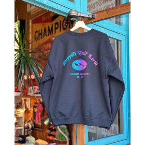 画像: SIXHELMETS CHOPPERS“SUPPORT YOUR LOCAL”SWEATSHIRT BLACK×BLUE GRADATION