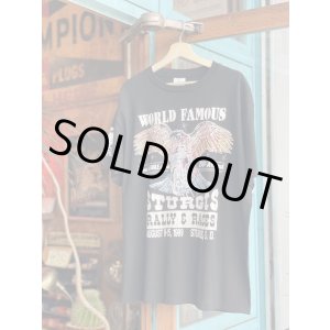 画像: 1999 WORLD FAMOUS STURGIS  RALLY AND RACES VTG T-SHIRT BLACK XL