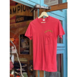 画像: 80s HARLEY DAVIDSON CITRUS HEIGHT OFFICIAL VTG POCKET T-SHIRT RED S