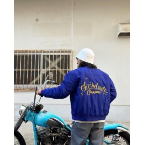 画像: SIXHELMETS CHOPPERS DERBY JACKET DRAWN BY BOULE VARD FEVER ART BLUE