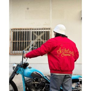 画像: SIXHELMETS CHOPPERS DERBY JACKET DRAWN BY BOULE VARD FEVER ART RED