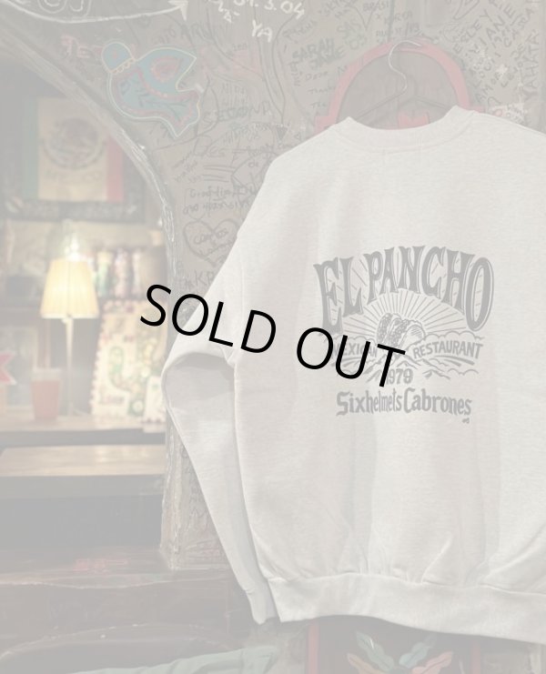 画像1: SIXHELMETS CABRONES×EL PANCHO MEXICAN HEAVY WEIGHT SWEATSHIRT GRAY DRAWN BY GRIMB