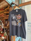 画像1: 80s HARLEY DAVIDSON OFFICIAL REAL STEAL VTG T-SHIRT BLACK L