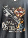 画像4: 80s HARLEY DAVIDSON OFFICIAL REAL STEAL VTG T-SHIRT BLACK L